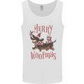 Merry Woofmas Funny Xmas Dog Mens Vest Tank Top White