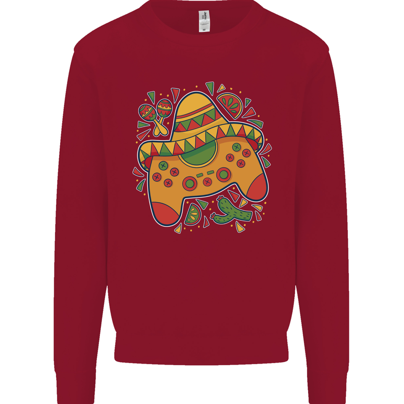 Mexican Joypad Gaming Video Games Joystick Mens Sweatshirt Jumper Red