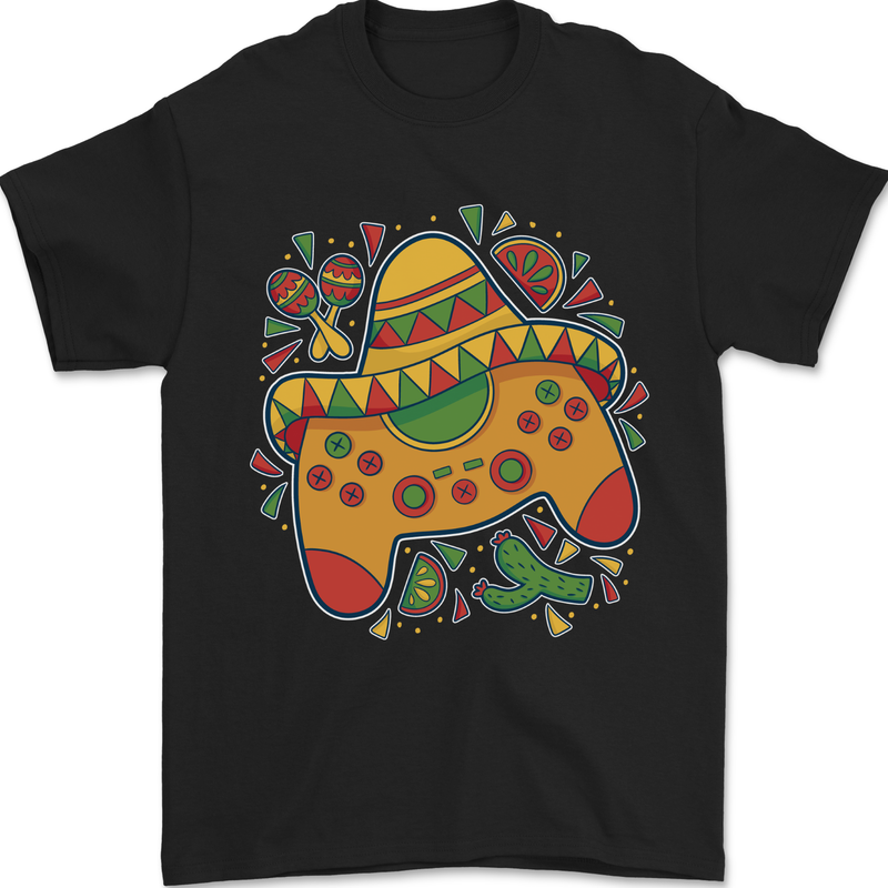 Mexican Joypad Gaming Video Games Joystick Mens T-Shirt 100% Cotton Black