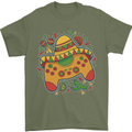 Mexican Joypad Gaming Video Games Joystick Mens T-Shirt 100% Cotton Military Green