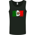 Mexico Football Distressed Flag Mens Vest Tank Top Black