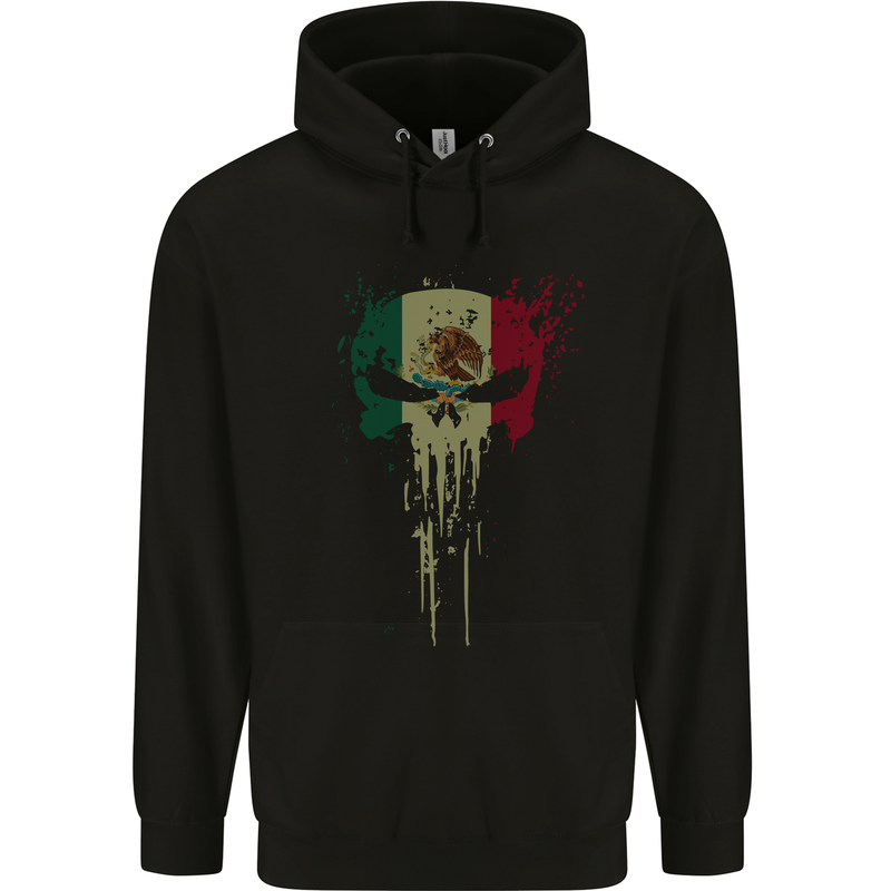 Mexico Skull Gym Training Bodybuilding Mens 80% Cotton Hoodie Black