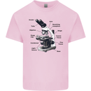 Microscope Diagram Mens Cotton T-Shirt Tee Top Light Pink