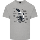 Microscope Diagram Mens Cotton T-Shirt Tee Top Sports Grey