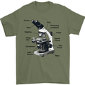 Microscope Diagram Mens T-Shirt 100% Cotton Military Green