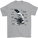 Microscope Diagram Mens T-Shirt 100% Cotton Sports Grey
