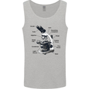 Microscope Diagram Mens Vest Tank Top Sports Grey