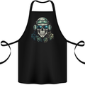 Military Skull Army Marines Artillery Soldier Cotton Apron 100% Organic Black
