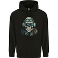 Military Skull Army Marines Artillery Soldier Mens 80% Cotton Hoodie Black