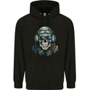Military Skull Army Marines Artillery Soldier Mens 80% Cotton Hoodie Black