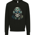Military Skull Army Marines Artillery Soldier Mens Sweatshirt Jumper Black