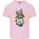 Mod Scooter Moped Skull Mens Cotton T-Shirt Tee Top Light Pink