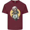 Mod Scooter Moped Skull Mens Cotton T-Shirt Tee Top Maroon