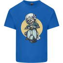 Mod Scooter Moped Skull Mens Cotton T-Shirt Tee Top Royal Blue