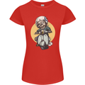 Mod Scooter Moped Skull Womens Petite Cut T-Shirt Red