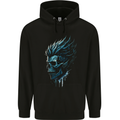 Mohawk Skull Mens 80% Cotton Hoodie Black