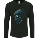 Mohawk Skull Mens Long Sleeve T-Shirt Black