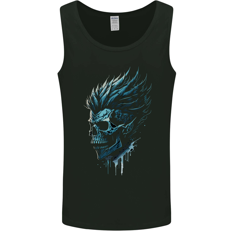 Mohawk Skull Mens Vest Tank Top Black