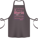 Mom and a Nurse Nothing Scares Me Mothers Day Cotton Apron 100% Organic Dark Grey