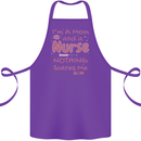 Mom and a Nurse Nothing Scares Me Mothers Day Cotton Apron 100% Organic Purple