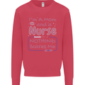 Mom and a Nurse Nothing Scares Me Mothers Day Kids Sweatshirt Jumper Heliconia
