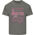 Mom and a Nurse Nothing Scares Me Mothers Day Kids T-Shirt Childrens Charcoal