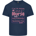 Mom and a Nurse Nothing Scares Me Mothers Day Kids T-Shirt Childrens Navy Blue