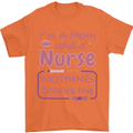 Mom and a Nurse Nothing Scares Me Mothers Day Mens T-Shirt 100% Cotton Orange