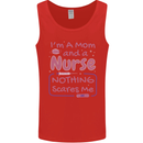 Mom and a Nurse Nothing Scares Me Mothers Day Mens Vest Tank Top Red