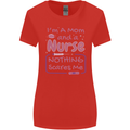 Mom and a Nurse Nothing Scares Me Mothers Day Womens Wider Cut T-Shirt Red