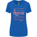 Mom and a Nurse Nothing Scares Me Mothers Day Womens Wider Cut T-Shirt Royal Blue