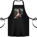 Mona Lisa Funny Beer Alcohol Parody Cotton Apron 100% Organic Black