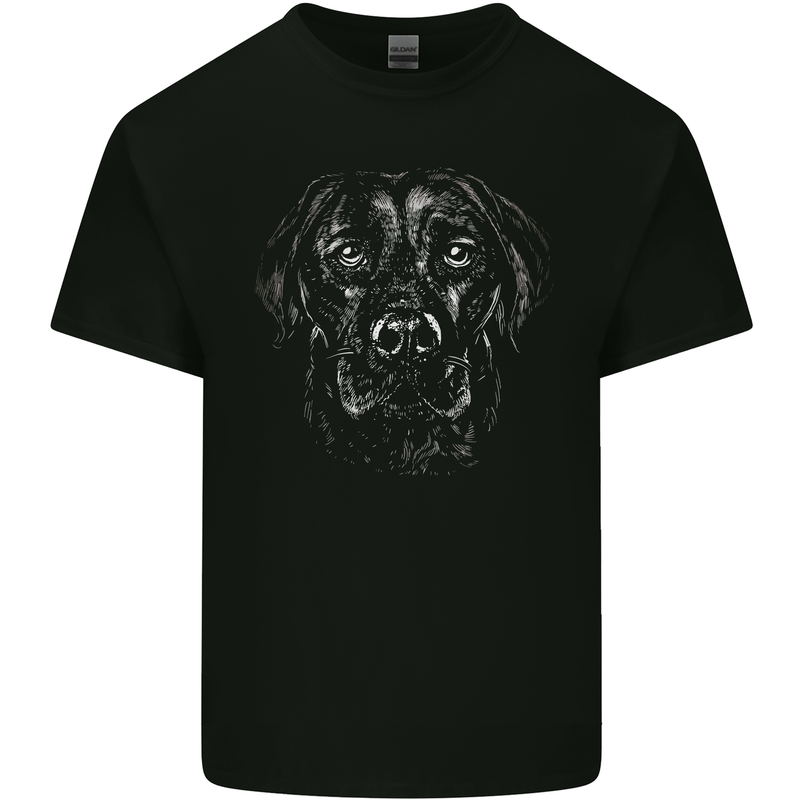 Monchrome Labrador Dog Kids T-Shirt Childrens Black