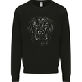 Monchrome Labrador Dog Mens Sweatshirt Jumper Black