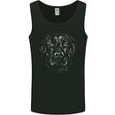 Monchrome Labrador Dog Mens Vest Tank Top Black