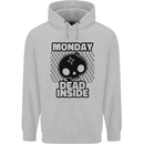 Monday Dead Inside Skull Work Childrens Kids Hoodie Sports Grey