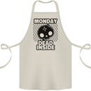 Monday Dead Inside Skull Work Cotton Apron 100% Organic Natural