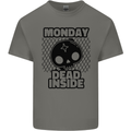 Monday Dead Inside Skull Work Kids T-Shirt Childrens Charcoal