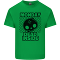 Monday Dead Inside Skull Work Kids T-Shirt Childrens Irish Green