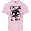 Monday Dead Inside Skull Work Kids T-Shirt Childrens Light Pink