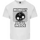 Monday Dead Inside Skull Work Kids T-Shirt Childrens White