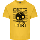 Monday Dead Inside Skull Work Kids T-Shirt Childrens Yellow