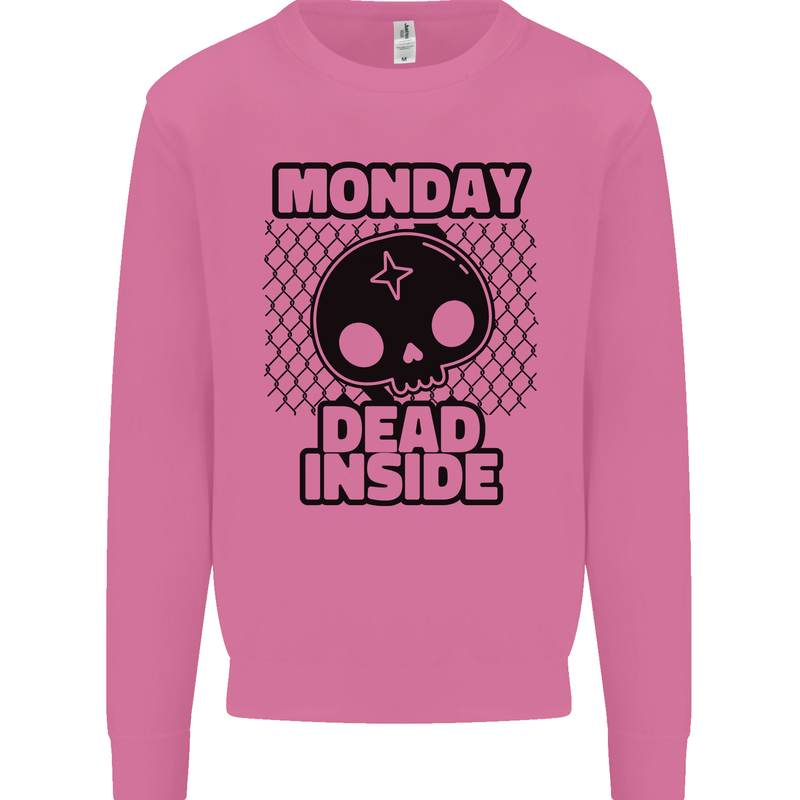 Monday Dead Inside Skull Work Mens Sweatshirt Jumper Azalea