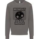 Monday Dead Inside Skull Work Mens Sweatshirt Jumper Charcoal