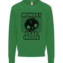 Monday Dead Inside Skull Work Mens Sweatshirt Jumper Irish Green