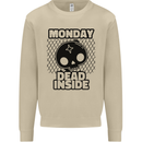 Monday Dead Inside Skull Work Mens Sweatshirt Jumper Sand