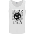 Monday Dead Inside Skull Work Mens Vest Tank Top White