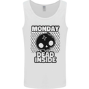 Monday Dead Inside Skull Work Mens Vest Tank Top White