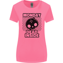 Monday Dead Inside Skull Work Womens Wider Cut T-Shirt Azalea