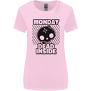 Monday Dead Inside Skull Work Womens Wider Cut T-Shirt Light Pink